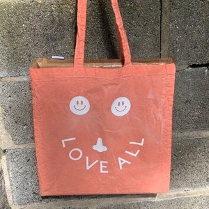 Love all hand dyed tote bag